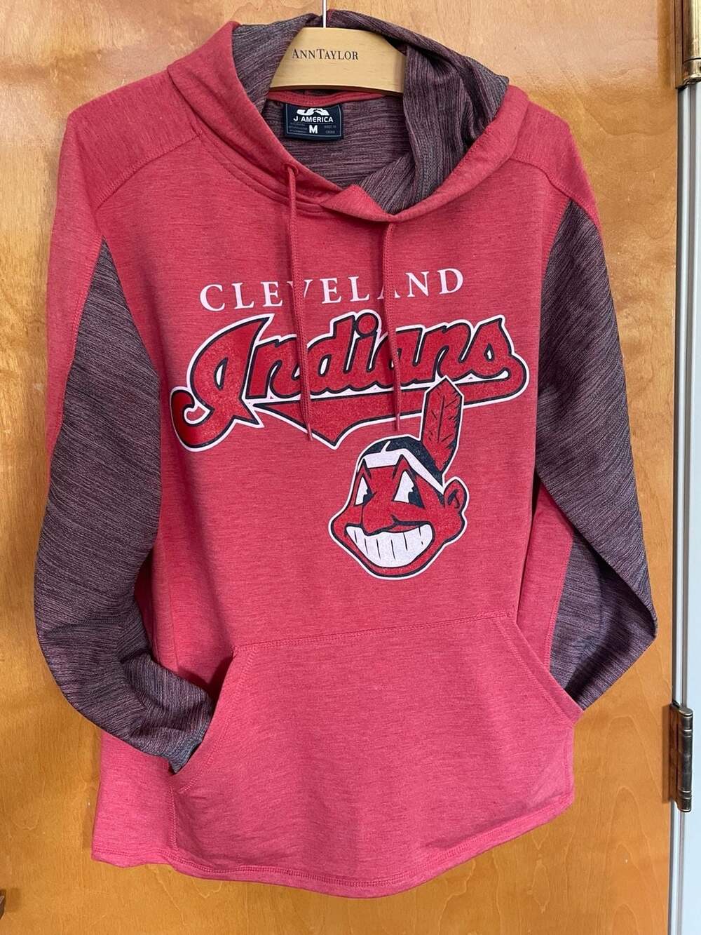 J America Cleveland Indians Chief Wahoo Vintage Style Performance Hoodie